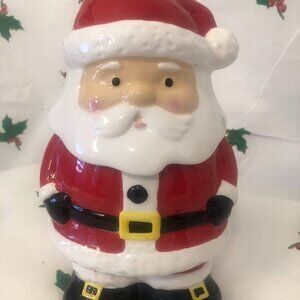 8" Christmas Santa Cookie or Candy Jar